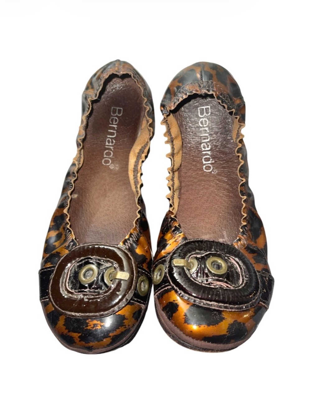 Bernardo Women's Leopard Print Ballet Flats